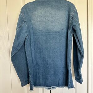 SHEIN Blue Denim Long Sleeve Top